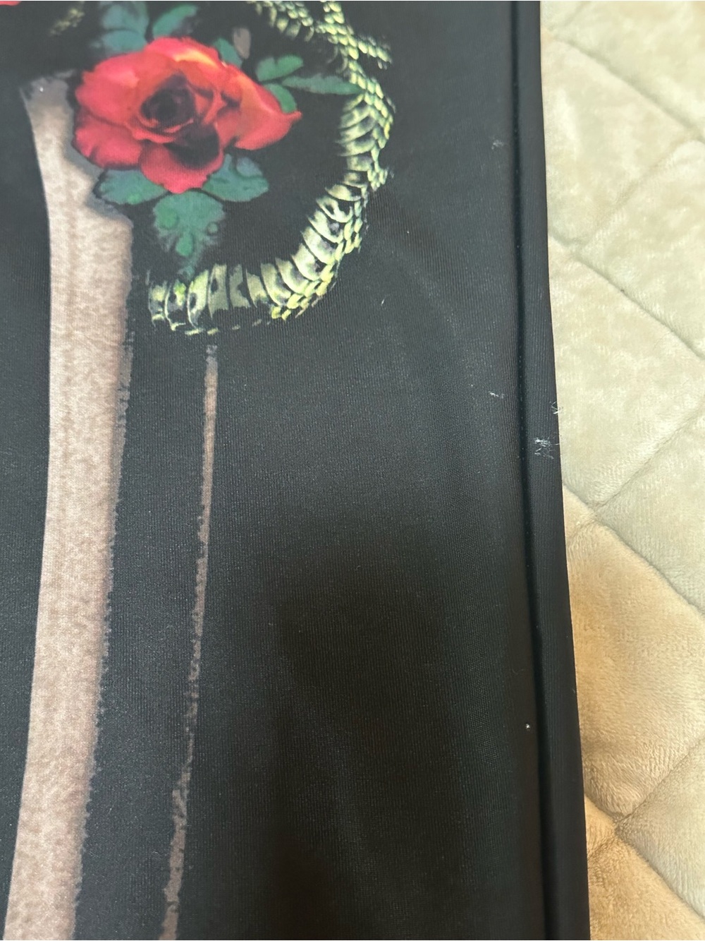 BlackMilk | Creeper Ribs Long Overalls XL NWT Gothic Skeleton Roses Snake Vault - Picture 7 of 10